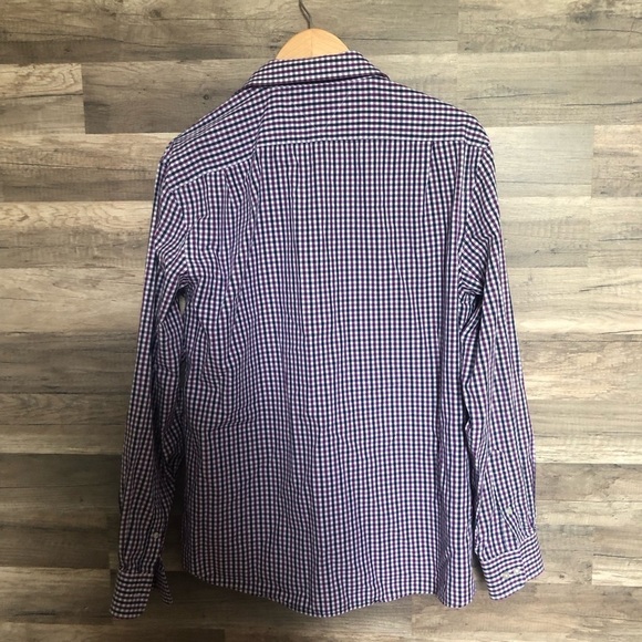 Tommy Hilfiger Blue and Purple Checked Button Down Shirt Large - Picture 5 of 6